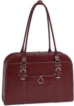 Maleta de couro feminina McKlein W Series HILLSIDE 14" vermelha Maleta de couro feminina McKlein W Series HILLSIDE 14" vermelha