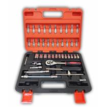 Maleta de Ferramentas com 46 Peças 1/4" com Encaixe Sextavado - ATOPY