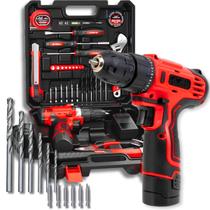 Maleta De Ferramentas Com Parafusadeira Furadeira Acessorios Kit Manutenção Domestica Profissional Maleta De Ferramentas Com Parafusadeira Furadeira Acessorios Kit Manutenção Domestica Profissional