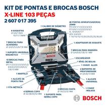 Maleta de Ferramentas e Acessórios X Line com 103 Peças Bosch