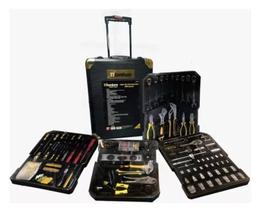 Maleta de ferramentas em aluminio c/ 399 pcs - cromo vanadio - titanium platina