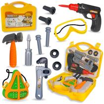Maleta De Ferramentas Furadeira Brinquedo Infantil C/Óculos