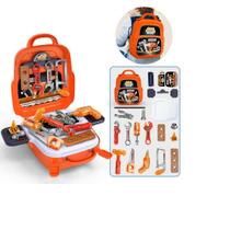 Maleta de Ferramentas Infantil Colorido Brinquedo Didático 3 em 1