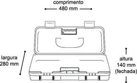 Maleta de Ferramentas Master Box Painel Frontal Transparente