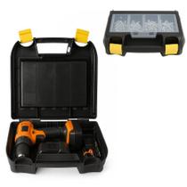 Maleta de Ferramentas Parafusadeira Furadeira Organizadores de Parafusos e Acessórios Maleta de Ferramentas Parafusadeira Furadeira Organizadores de Parafusos e Acessórios