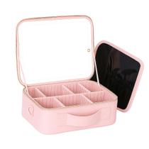 Maleta de Maquiagem com Espelho LED Rosa Maleta de Maquiagem com Espelho LED Rosa