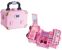 Maleta De Maquiagem Com Sombras Gloss e Batom - Maleta dos Sonhos Rosa - 5 Compartimentos - Fenzza Teen - SKV120021 Maleta De Maquiagem Com Sombras Gloss e Batom - Maleta dos Sonhos Rosa - 5 Compartimentos - Fenzza Teen - SKV120021