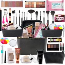 Maleta De Maquiagem Completa Ruby Rose Super Essencial - Pele Parda - Bazar Na Web