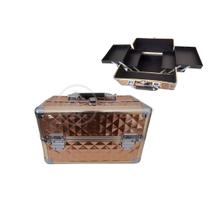 Maleta de Maquiagem e Joias Ruby's Organizadora Completa FS-1160MC Profissional - Dourado