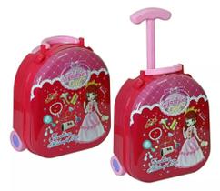 Maleta De Maquiagem E Penteadeira Infantil Beleza Mochila Rodinha