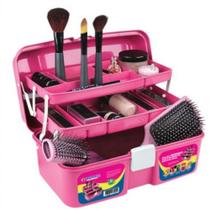 Maleta de maquiagem feminna multiuso com 2 bandejas - Arqplast Maleta de maquiagem feminna multiuso com 2 bandejas - Arqplast