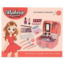 Maleta de Maquiagem Infantil Completa com Acessórios Brincadeira Criativa e Segura para Crianças