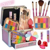 Maleta de Maquiagem Infantil Pink Completa Essencial Kit Make Fofuxa - Realizzi