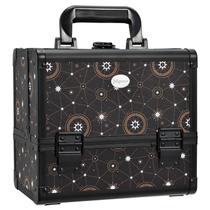 Maleta de Maquiagem Joligrace com 3 Bandejas e Suporte para Pincel - Design Star Chart