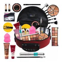 Maleta de Maquiagem Kit Completo Profissional Adulto Pinceis e Sombras IG69-2