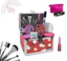 Maleta de maquiagem + kit maquiagem infantil BZ33
