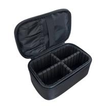 Maleta de Maquiagem Mini Com Divisórias Removível Preta BL-1110 PP