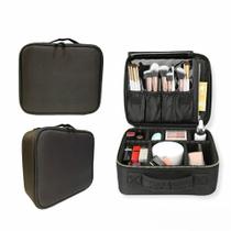 Maleta de Maquiagem Profissional Preta Com Divisórias Make BL1110 P Maleta de Maquiagem Profissional Preta Com Divisórias Make BL1110 P