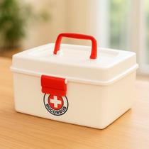 Maleta de Medicamentos Caixa Cosmetic Box Primeiros Socorros Tamanho Grande, Media,Pequena e Transparente