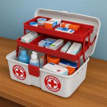 Maleta de Medicamentos Caixa Cosmetic Box Primeiros Socorros Tamanho Grande, Media,Pequena e Transparente