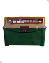 Maleta de Pesca Box 007 com 3 Estojos Pesca Brasil Verde