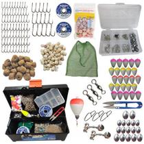 Maleta de Pesca Caixa Completa Anzois Tralha +144 Itens