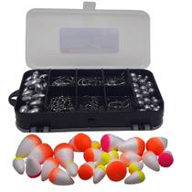 Maleta De Pesca Com Boias Anzol Chumbos E Girador Oferta