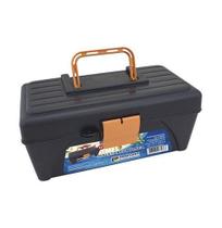 Maleta de Pescaria com Bandeja Economica Preta Laranja 30,5x13x15,5cm - Arqplast