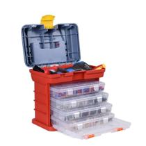 Maleta de Pescaria e Organizador Multiuso com 4 Gavetas Caixa com 72 Divisórias, Ideal para Parafusos, Artesanato e Ite