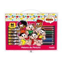 Maleta de pintura 86 peças - Turma da Mônica