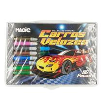 Maleta De Pintura Carros Velozes 86 Peças Magic Kids