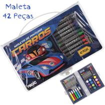 Maleta de Pintura com 42 Peças - Tema Carros Grupo Magic