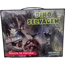 Maleta de Pintura Dino Selvagem com 150 Peças Que Estimula Imaginação e Habilidades Verde Toy King