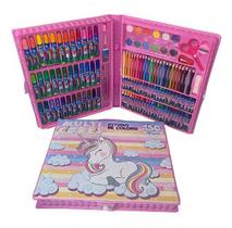 Maleta De Pintura Infantil Colorir Com Desenhos 150 Peças