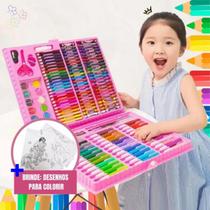 Maleta De Pintura Infantil Colorir Com Desenhos 150 Peças