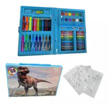 Maleta De Pintura Infantil Dinossauro Escolar 68 Peças