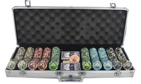 Maleta de poker 500 fichas de cerâmica holográficas 12,5 gr Maleta de poker 500 fichas de cerâmica holográficas 12,5 gr