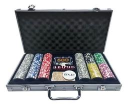 Maleta De Poker Fichas Holográficas Numeradas 300 Fichas