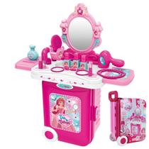 Maleta Dia da Beleza Maquiagem Brinquedo Infantil Luz e Som DM Toys DMT6798