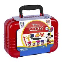 Maleta Disney Mickey Com 4 Massinhas Coloridas e Acessórios - Cotiplas