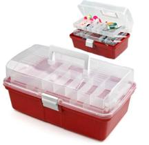 Maleta Divisórias 34x20 Manicure Pesca Costura Organizadora Mega Box