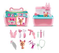 Maleta Doutor Dr. Canino Rosa Com Acessórios Roma Maleta Doutor Dr. Canino Rosa Com Acessórios Roma