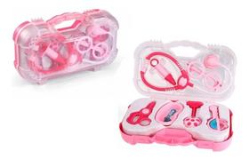 Maleta Doutora Rosa C/ 7 Acessórios Médica Brinquedo Meninas - Paki Toys