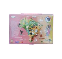 Maleta escolar 86 peças estampa brasil