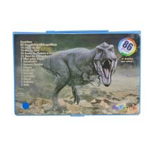 Maleta escolar estampa dinossauro com 86 peças