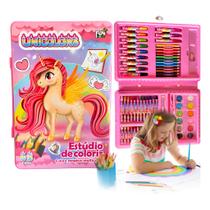 Maleta Escolar Estojo Pintura Infantil 68 Pçs Giz Lápis Maleta Escolar Estojo Pintura Infantil 68 Pçs Giz Lápis
