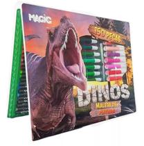 Maleta Estojo Dinossauro Completo 150 Pçs Escolar Infantil