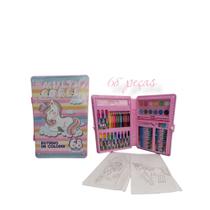 Maleta estojo escolar 68 e 150 peças para desenho e pintura infantil Maleta estojo escolar 68 e 150 peças para desenho e pintura infantil