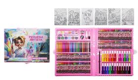 Maleta estojo kit de pintura infantil com 168 peças tk-cr19 toyking Maleta estojo kit de pintura infantil com 168 peças tk-cr19 toyking