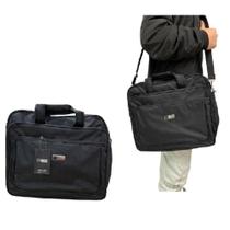 Maleta executiva notebook expansivel mochila casual 2 em 1 com 4 bolsos tiracolo preta
